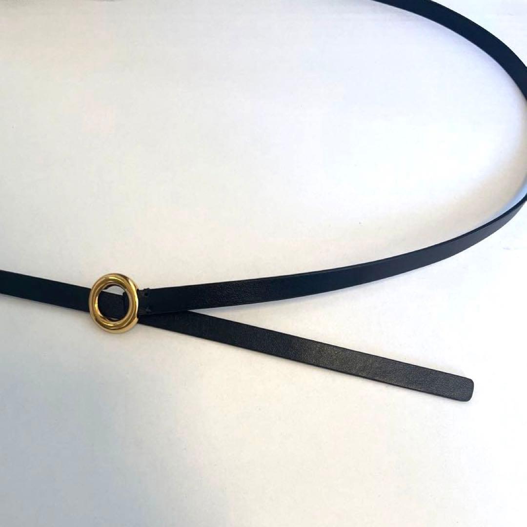 JIL SANDER 黒レザー ベルト