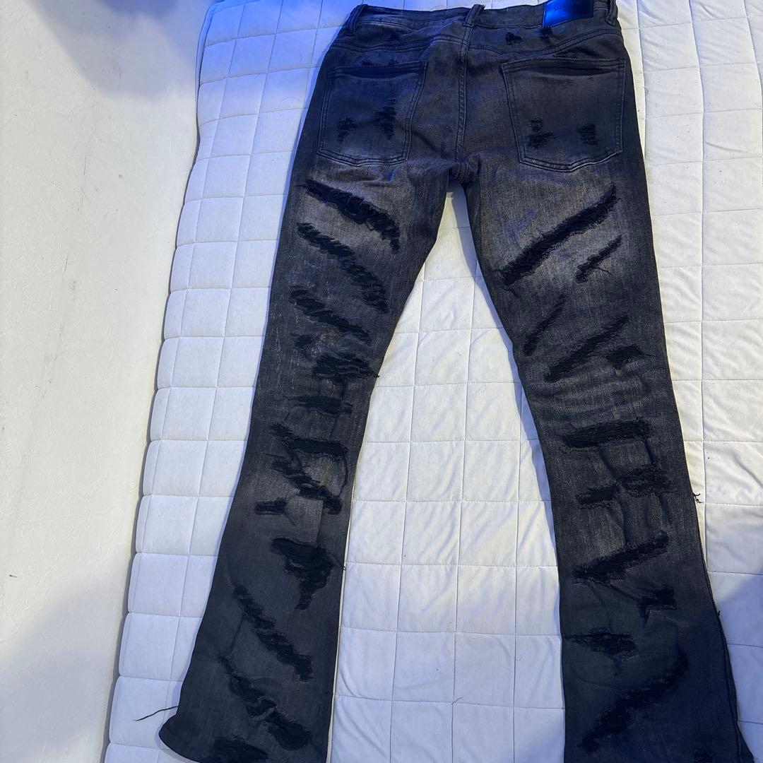 VALABASAS ブラックデニムフレアパンツ　us drill タグなし