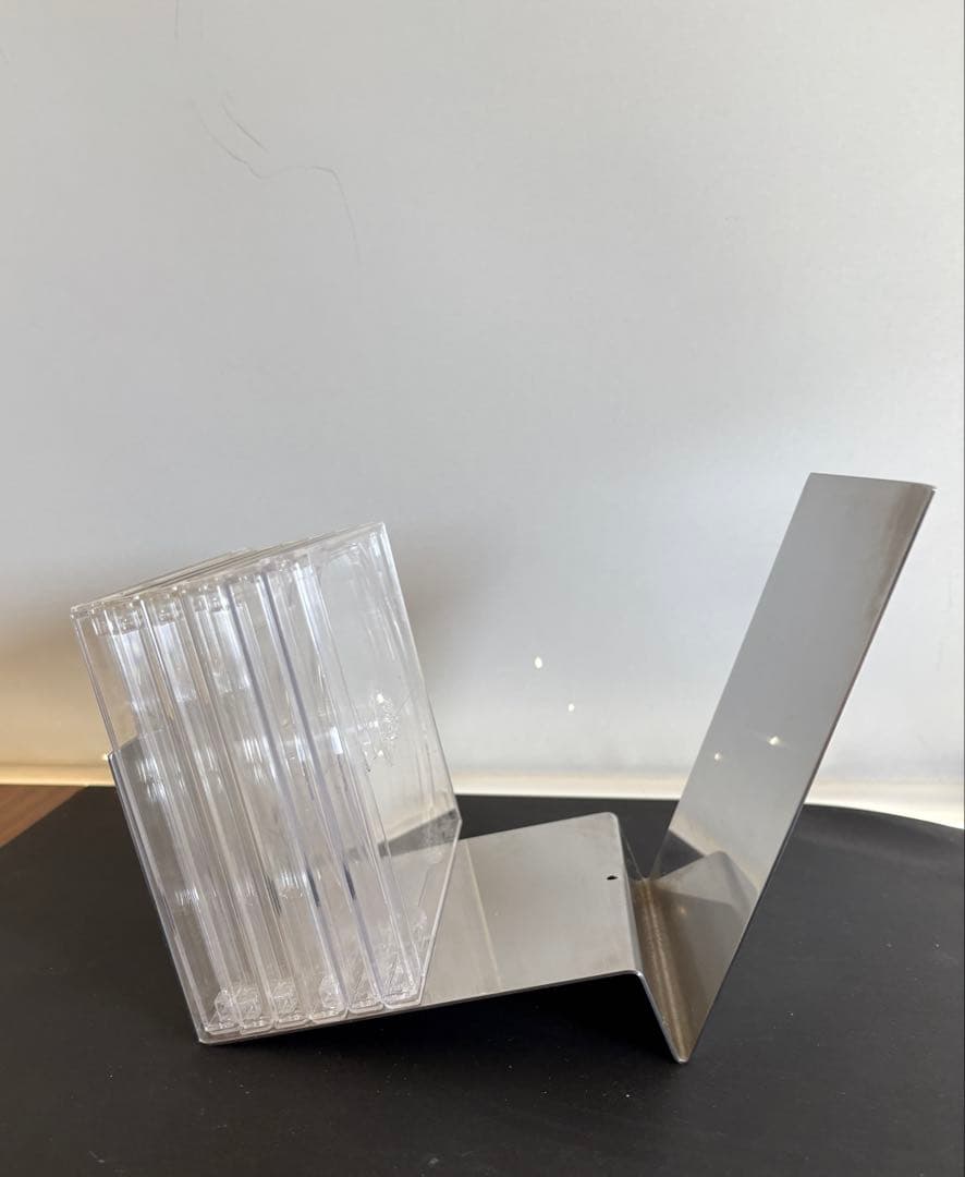 CDスタンド2個セット　ブックスタンド　ステンレス　ミッドセンチュリー　ビームス