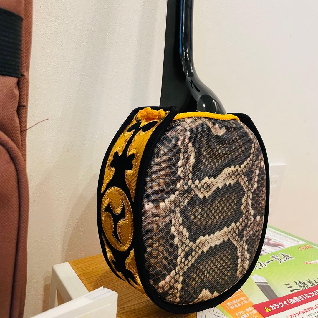 三線 沖縄 初心者セット 人工皮 ケース 爪 教本 set 三味線　送料込