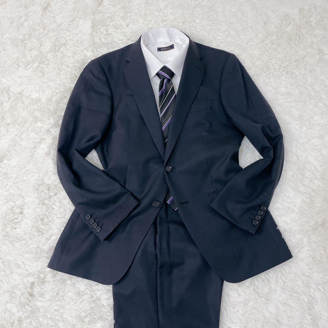 美品✨JUNKO SHIMADA Super100’s 濃紺スーツ175 L