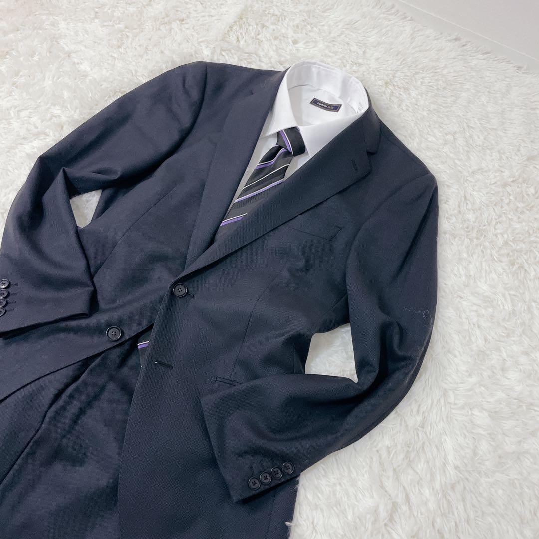 美品✨JUNKO SHIMADA Super100’s 濃紺スーツ175 L