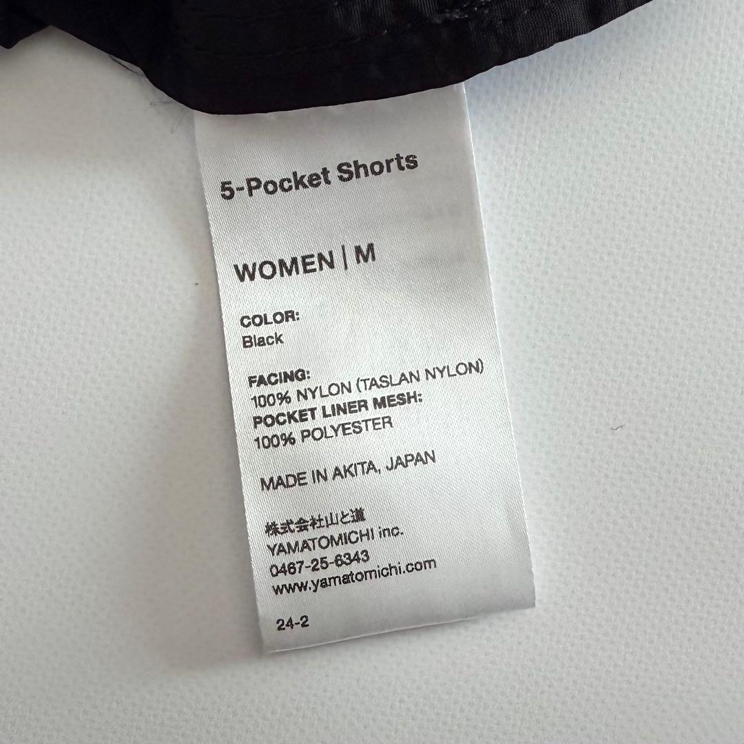 山と道 5-Pocket Shorts WOMEN M size BLACK