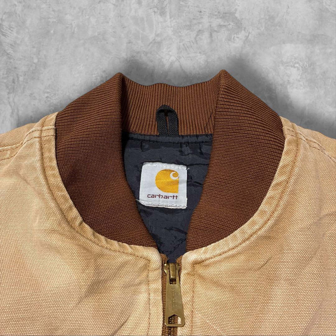 Carhartt ダックベスト 00s当時物 フェードキャメル中綿キルトXL相当
