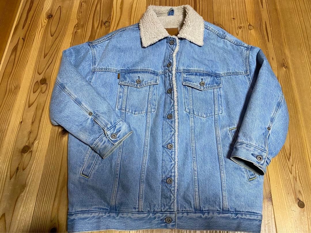 Spick ＆ Span 5½ ライトブルー ボアデニムジャケット 36