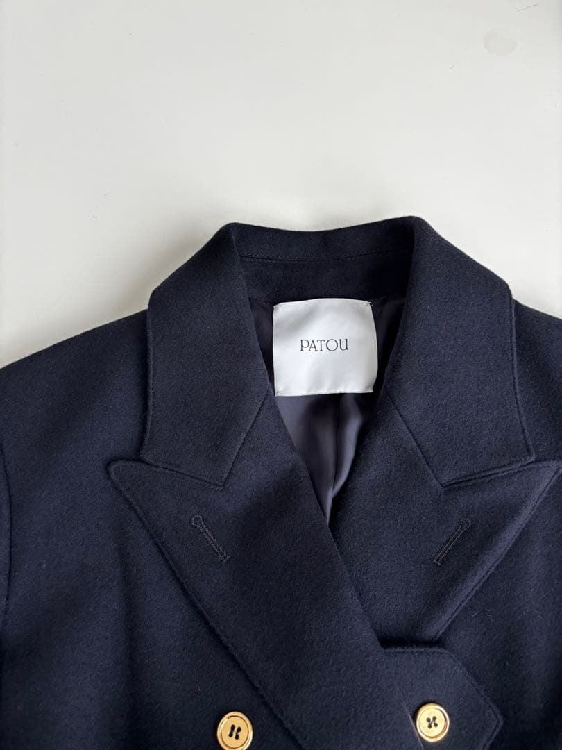 美品　PATOU パトゥ　ICONIC ダブルブレストジャケット　ネイビー　34