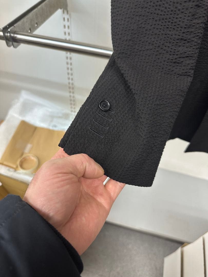 De Petrillo／デペトリロ シアサッカージャケット　46 ブラック