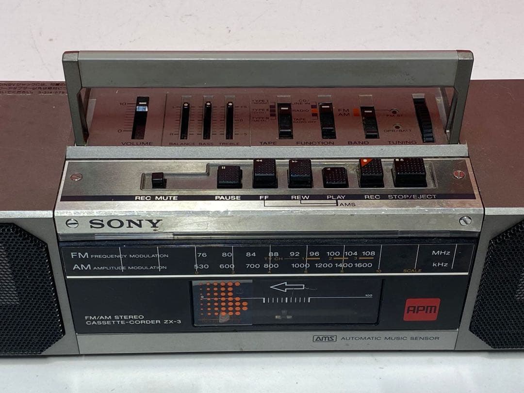 SONY カセットコーダー ZX-3 FM/AMラジオ 日本制