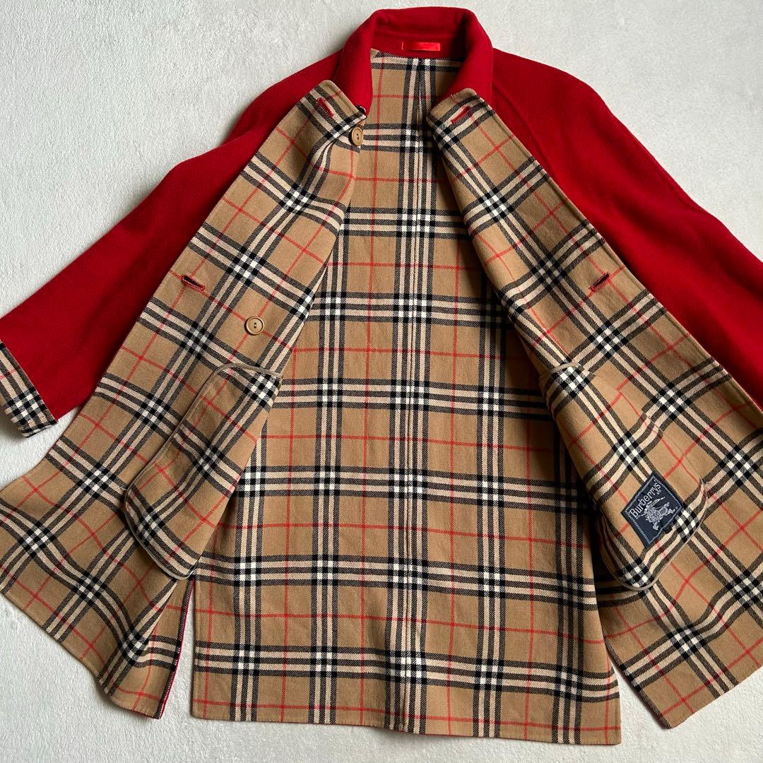 Burberrys ピーコート カシミア混 レッド ビンテージ 9号