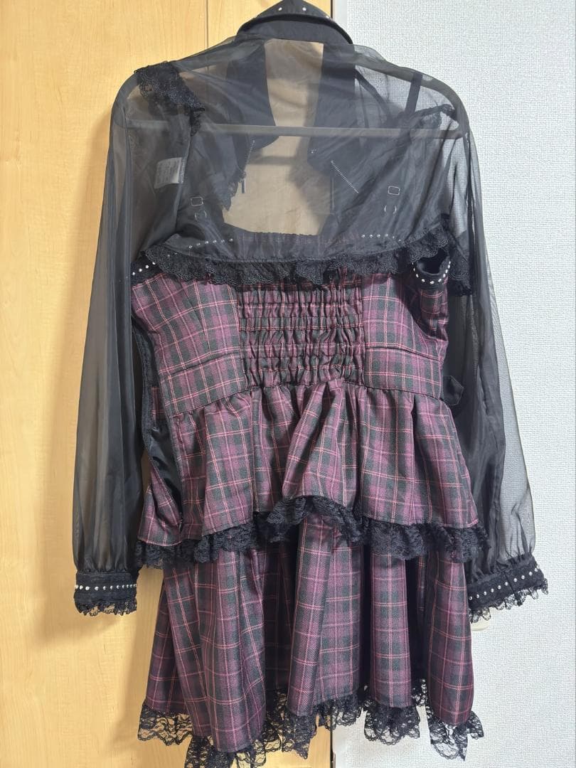 夢展望 スタッズジップシアーボレロレースフリルキャミワンピース