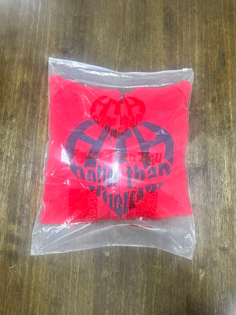 トップス hth heart logo damage zip hoodie