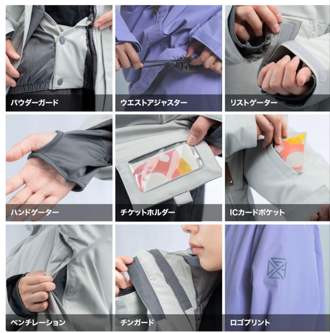 楽天市場　スノーボードウェア上下セット　Lサイズ ブラック　アノラック　完売