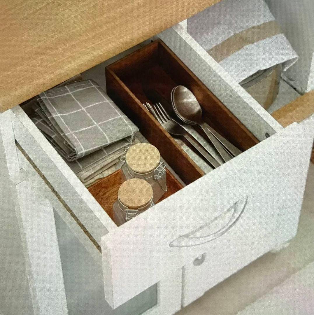 キッチン収納食器棚幅60×奥行39.5×高さ89cm　ホワイト