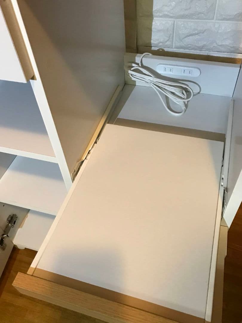 キッチン収納食器棚幅60×奥行39.5×高さ89cm　ホワイト