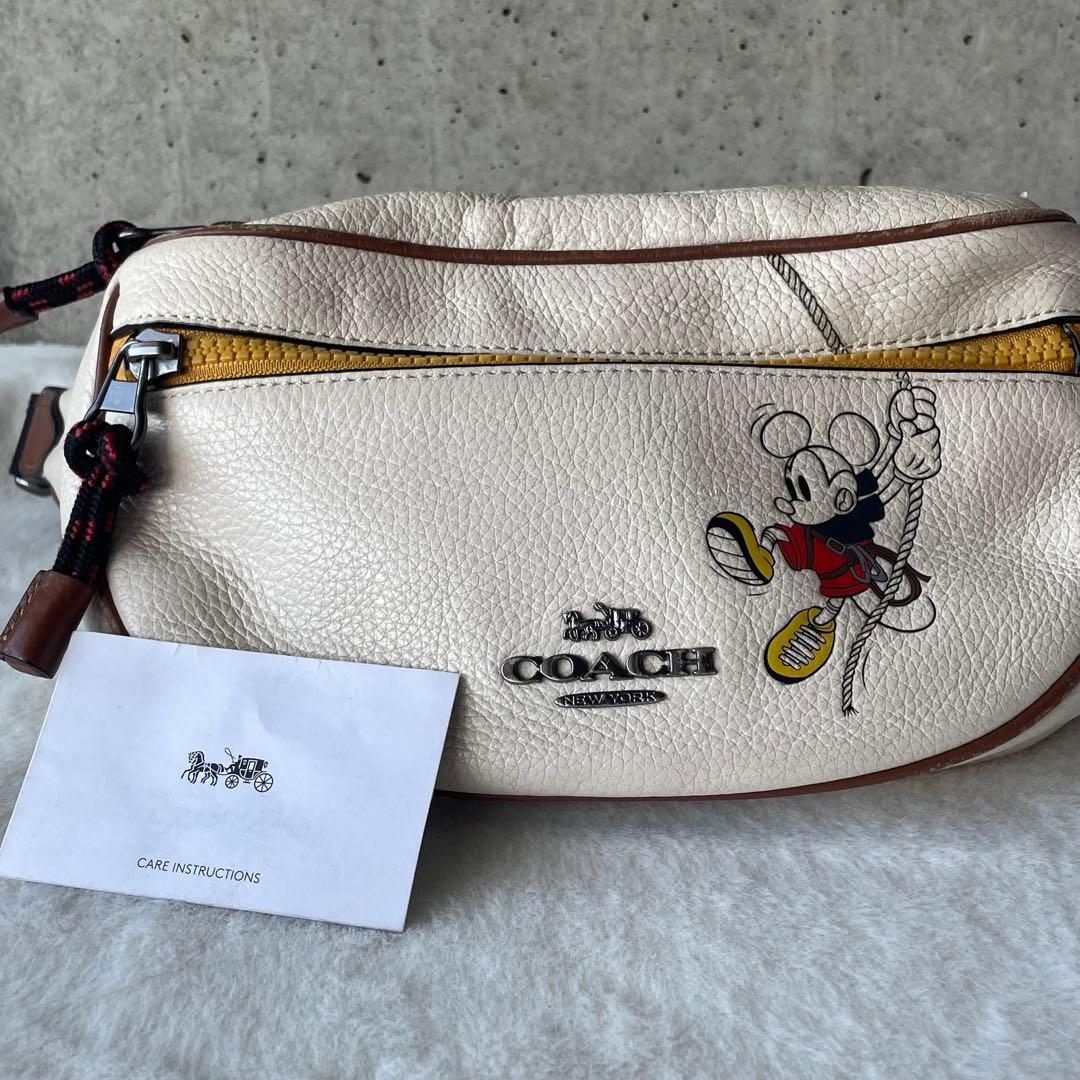COACH ディズニー ミッキーマウス ボディバッグ ウエストバッグ