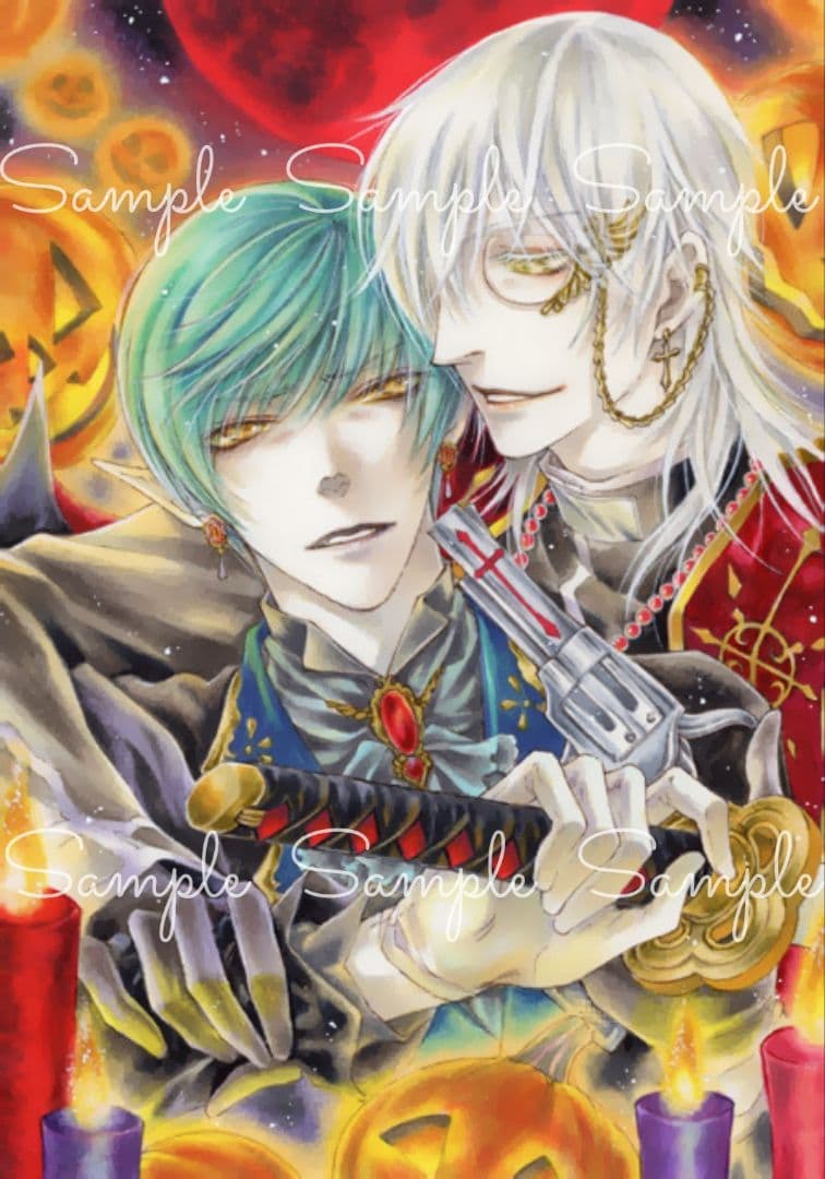 と*ん様 手描きイラスト◆ファンアート【Blood Moon】大遅刻ハロウィン