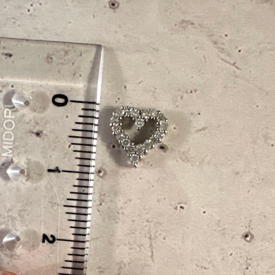 K18 WG ダイヤ　ハート　ペンダントヘッド