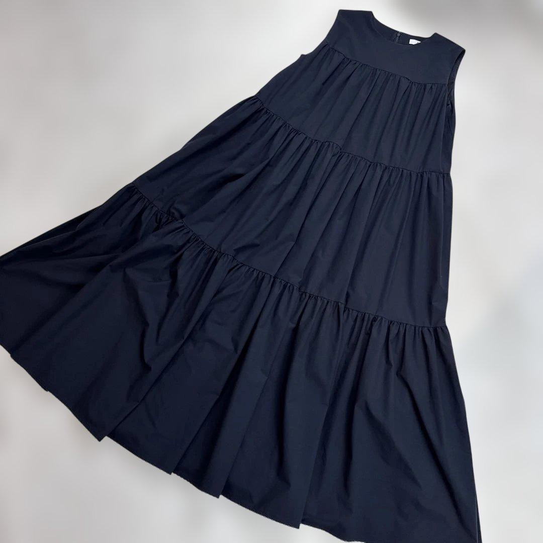 アメノチハレ 完売品　ボリュームティアードドレス（Eden）ネイビー　Fサイズ
