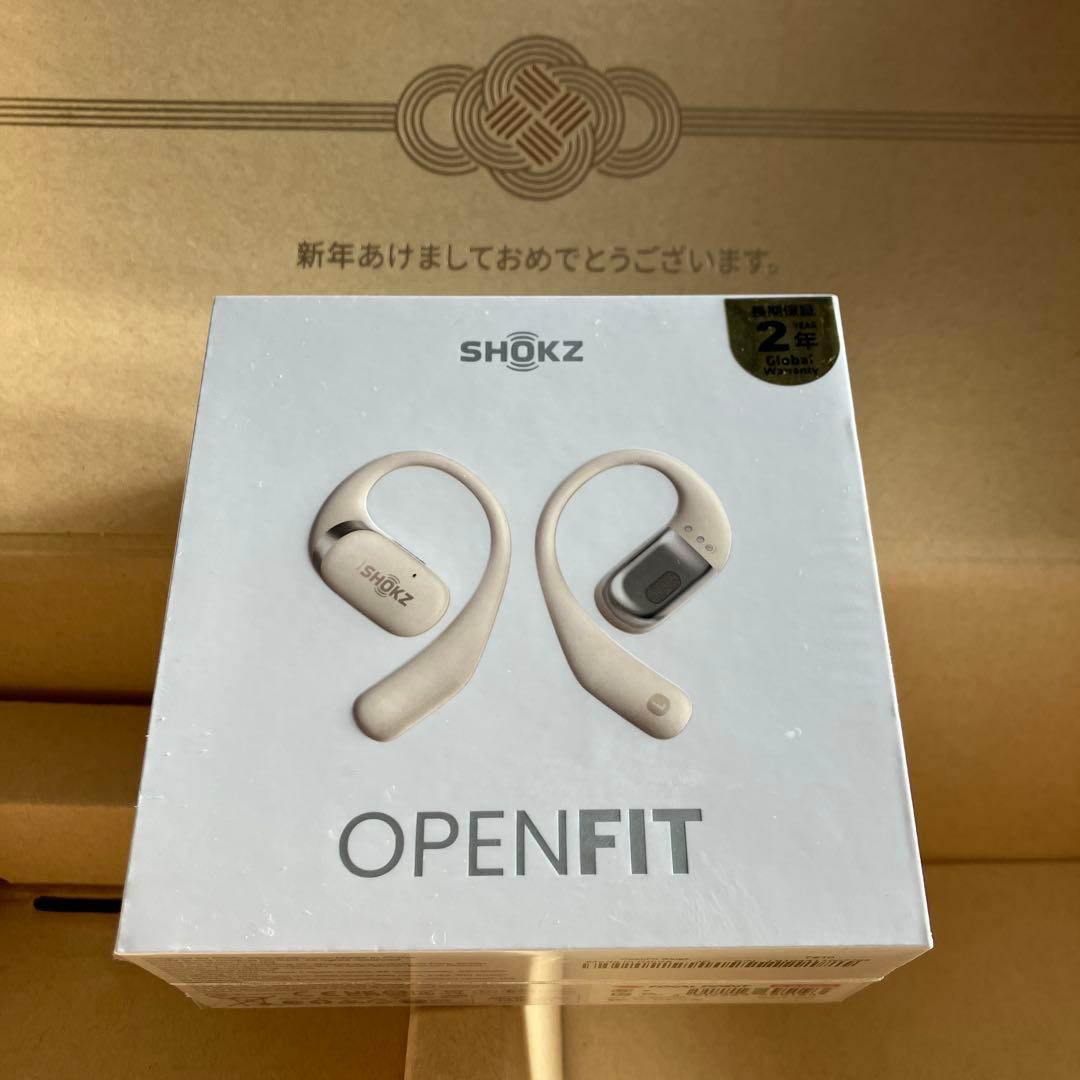 【正月太り解消】SHOKZ OPENFIT ワイヤレスイヤホン ベージュ