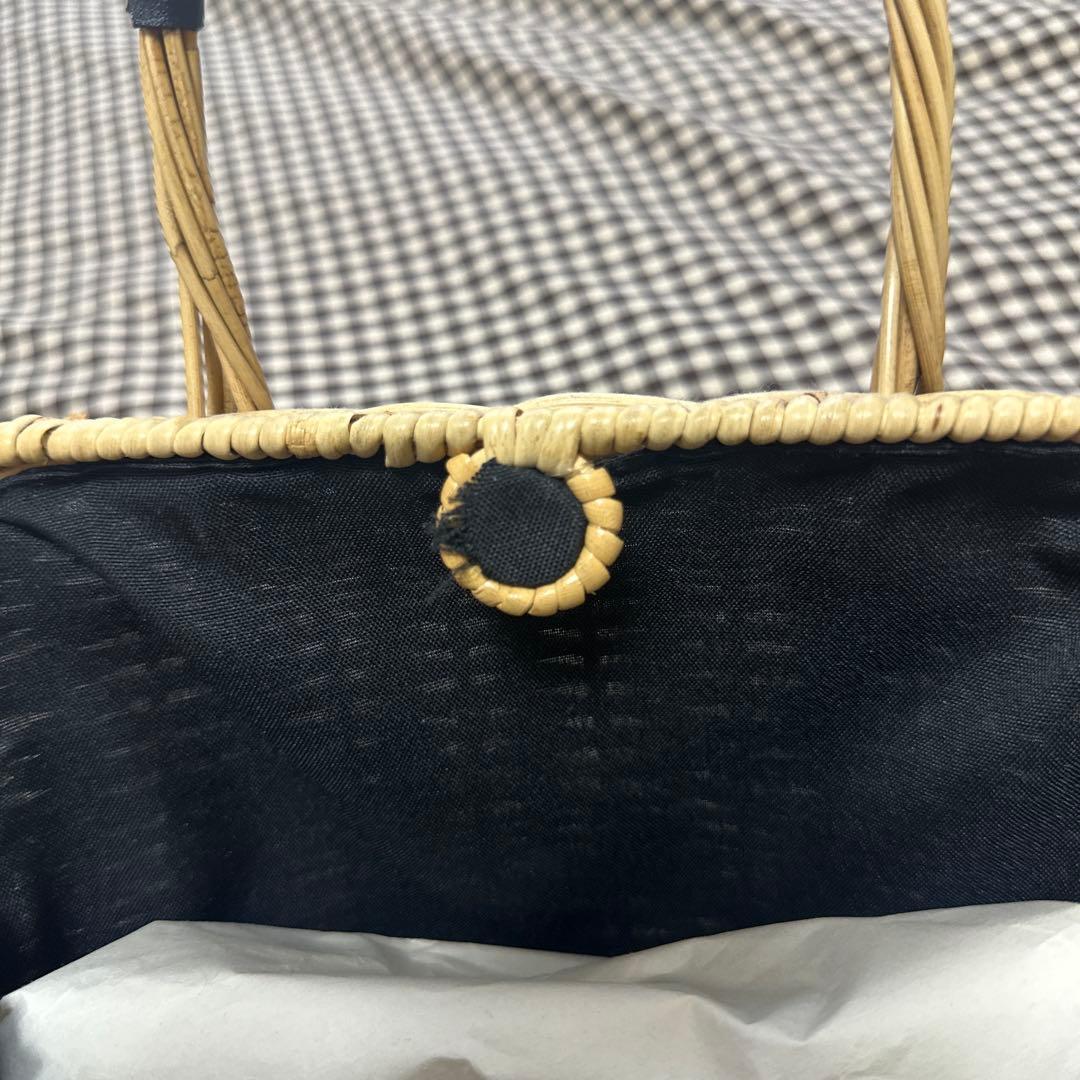 【週末限定値下げ】odds 　シェルバッグ　かごバッグ　ラタン　アナログ