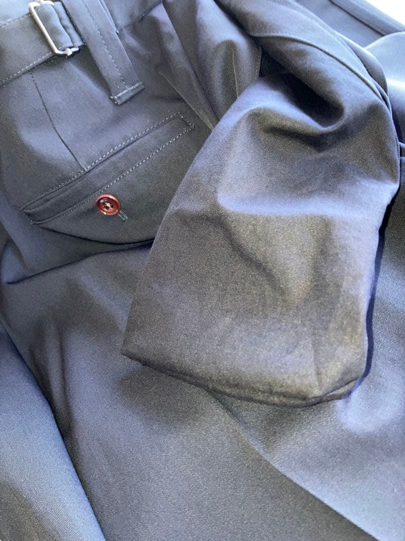 パンツ LEMAIRE ONE PLEAT PANTS squid ink 48