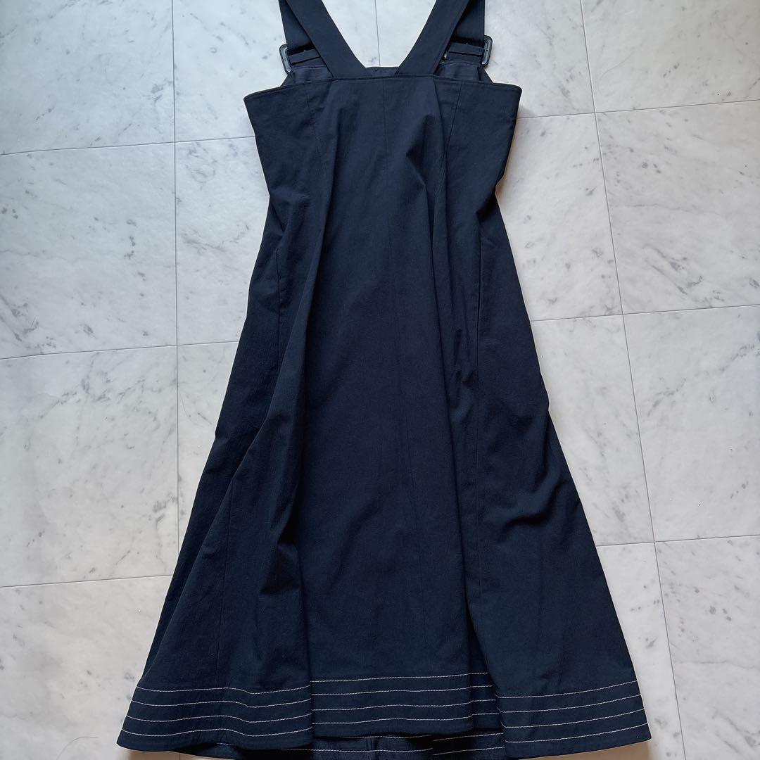 エムズグレイシー　カメリア　aライン ジャンパースカート　黒　ワンピース　38