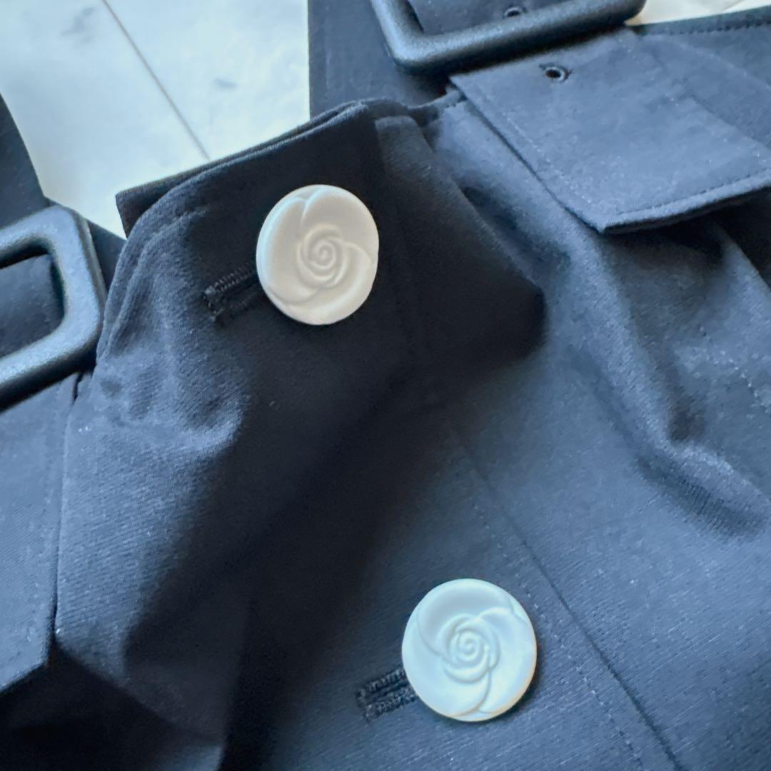 エムズグレイシー　カメリア　aライン ジャンパースカート　黒　ワンピース　38