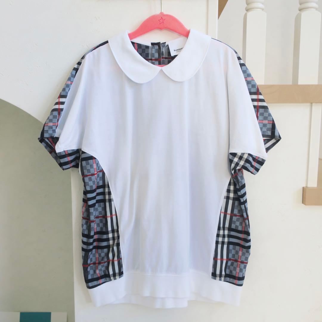 kaorinバーバリー ピーターパンカラー チェッカーボードパネル