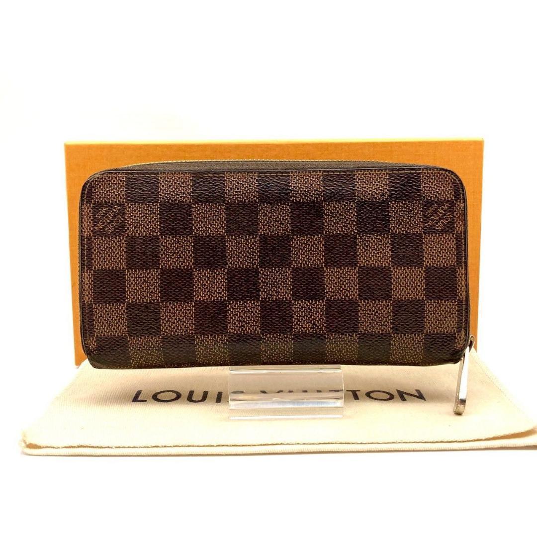 ルイヴィトン ダミエ ジッピー ウォレット レザー ブラウン 長財布 80109