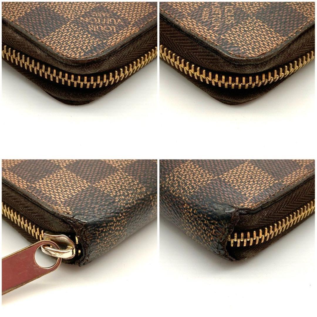 ルイヴィトン ダミエ ジッピー ウォレット レザー ブラウン 長財布 80109