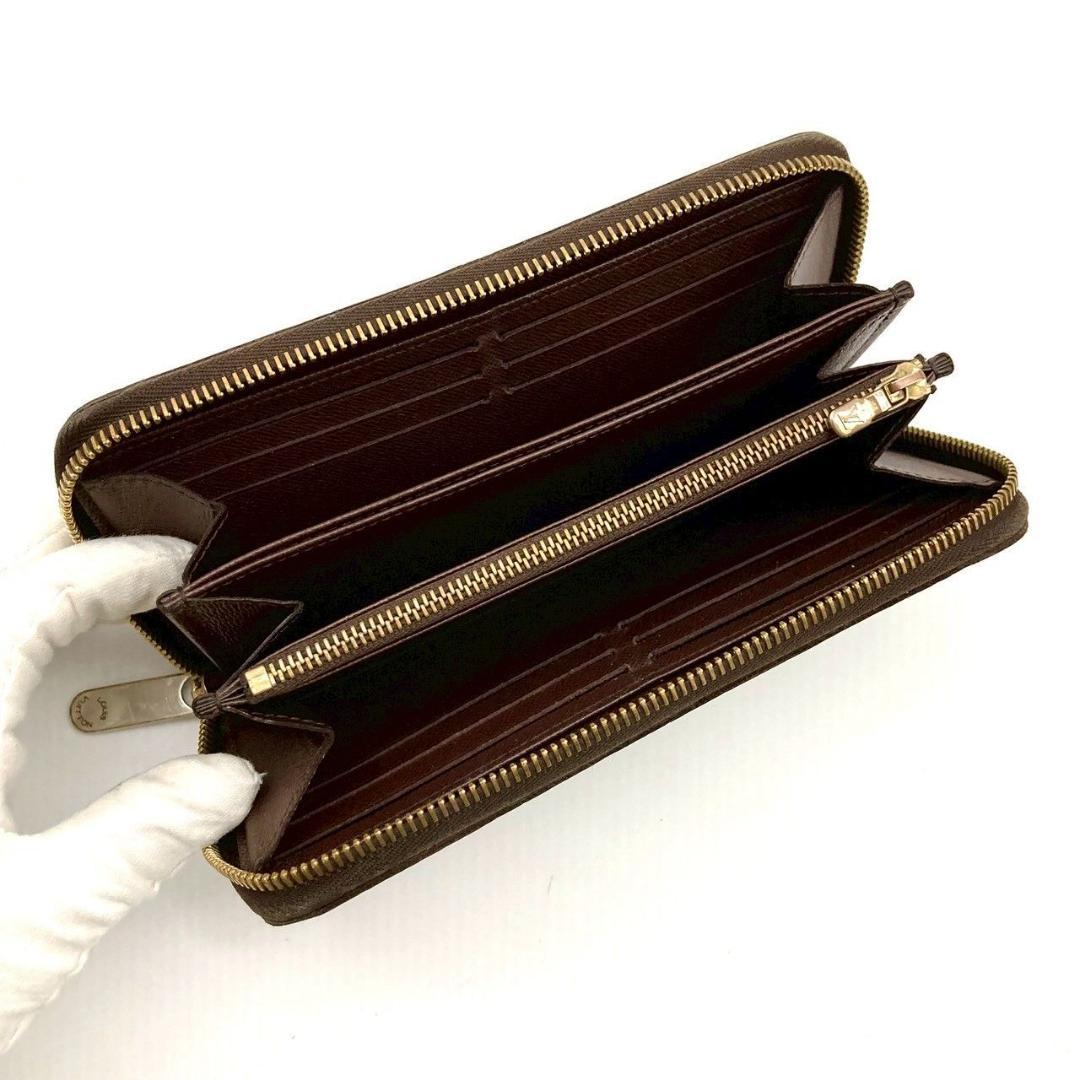 ルイヴィトン ダミエ ジッピー ウォレット レザー ブラウン 長財布 80109