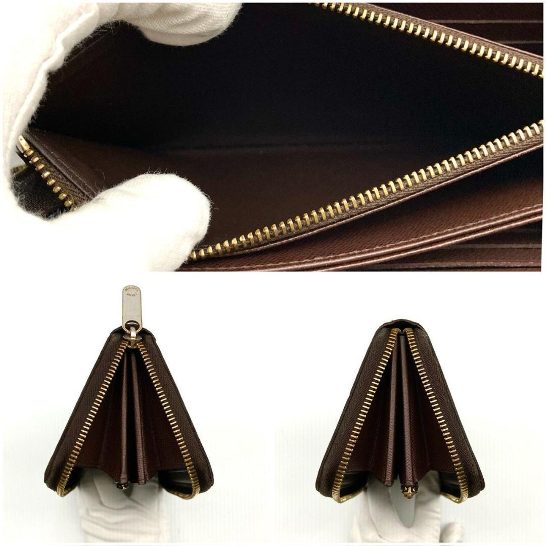 ルイヴィトン ダミエ ジッピー ウォレット レザー ブラウン 長財布 80109