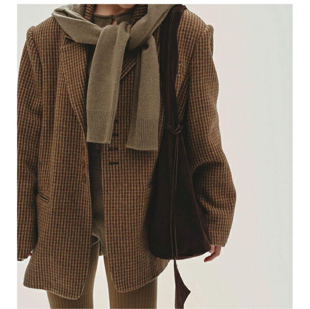 ジャケット・アウター todayful wool100% check jacket