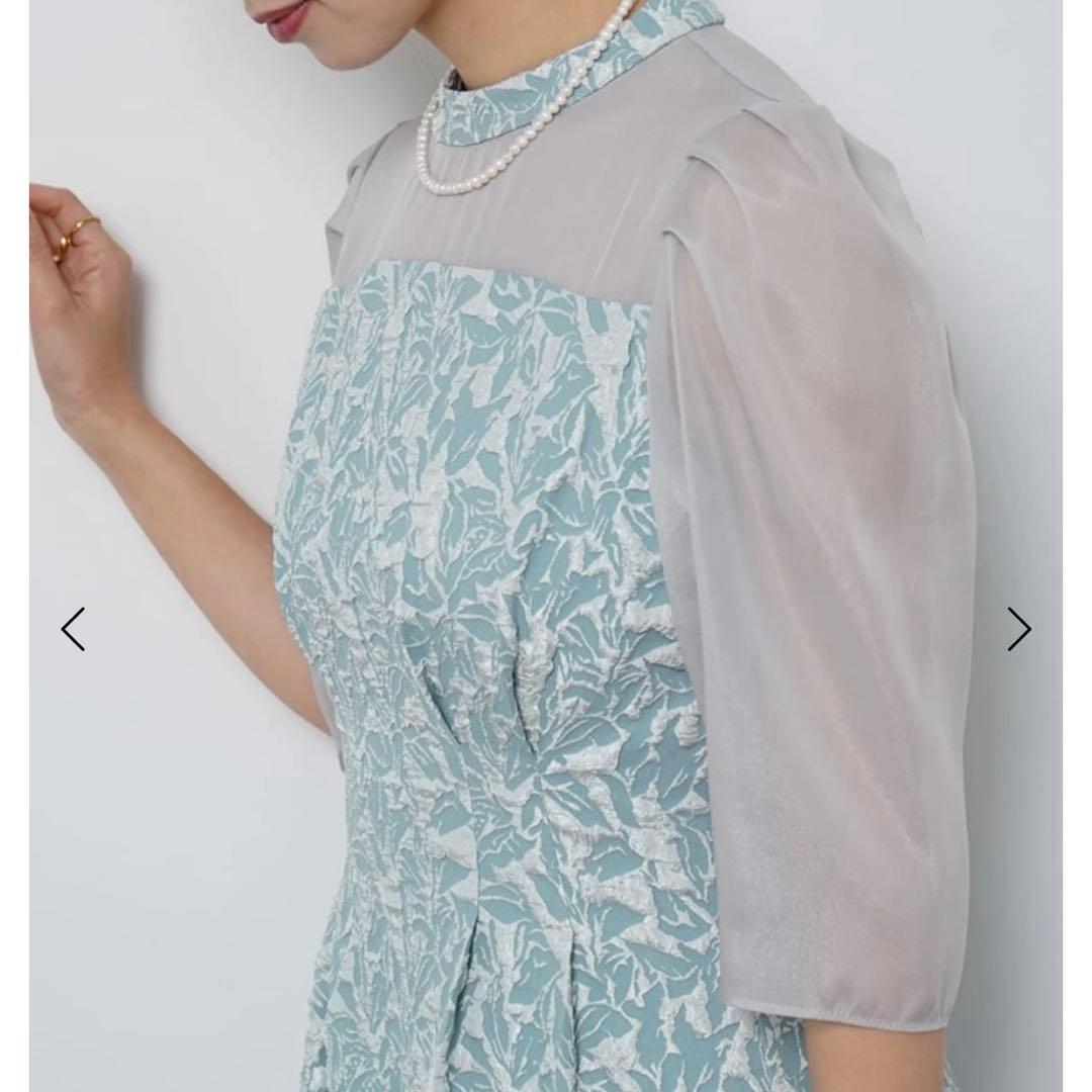 ヤマダヤ　Rire Fete ふくれジャガードバックリボンドレス