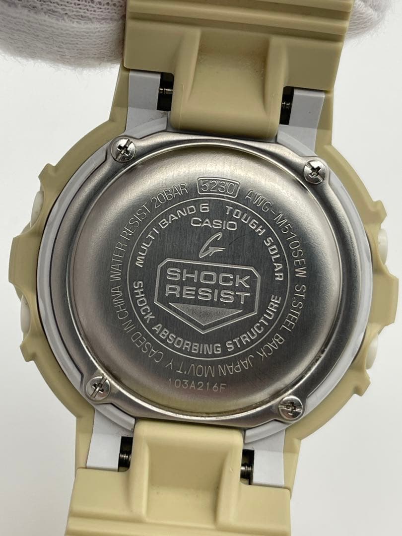 美品 CASIO G-SHOCK AWG-M510SEW-7AJF ベージュ