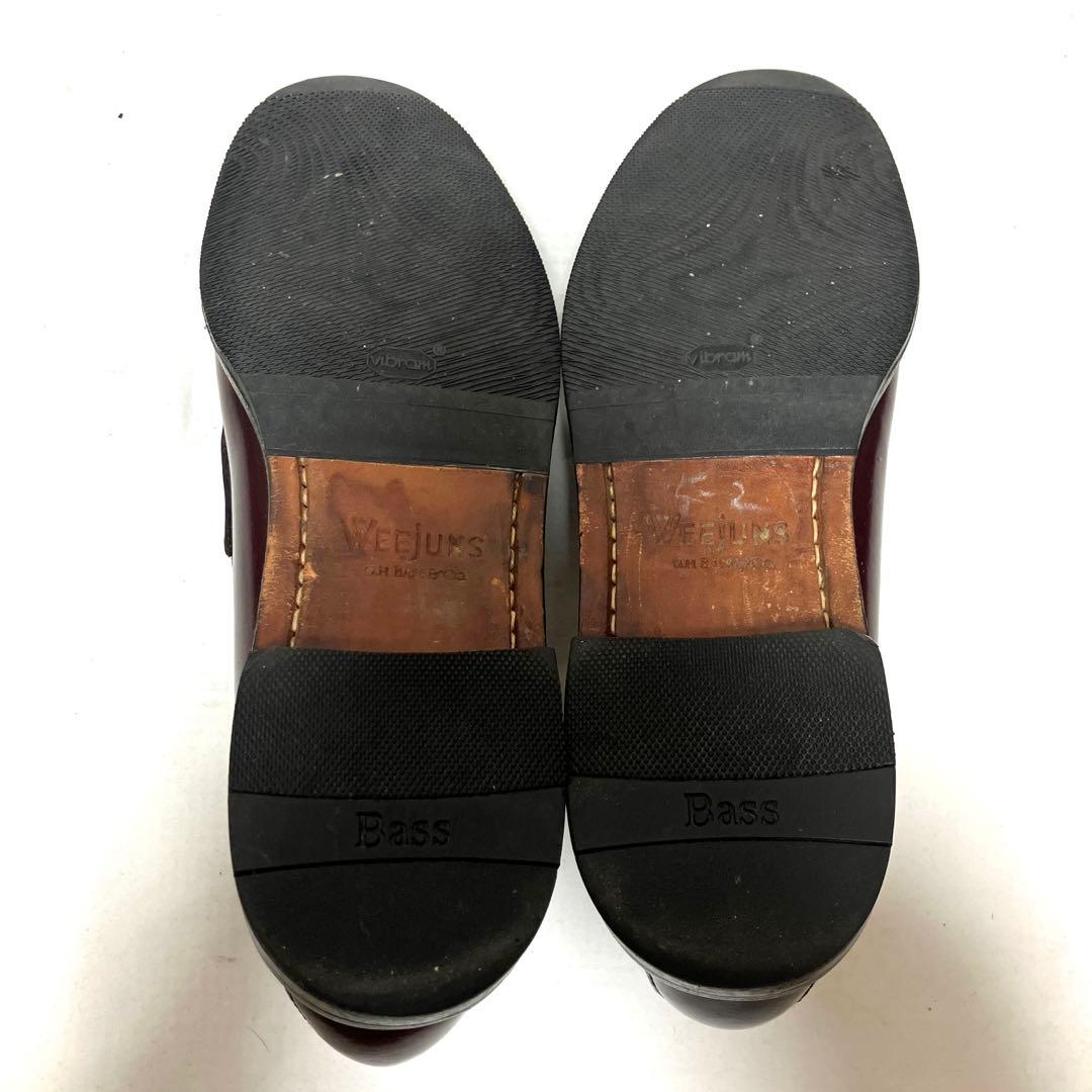 美品 G.H.BASSバス ローファー 10D 革靴 バーガンディー