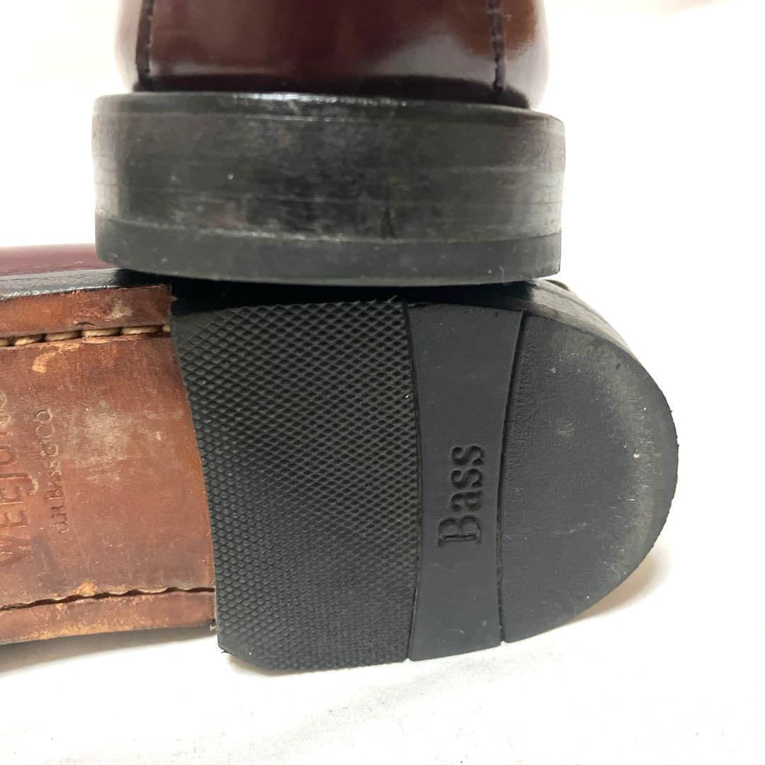 美品 G.H.BASSバス ローファー 10D 革靴 バーガンディー