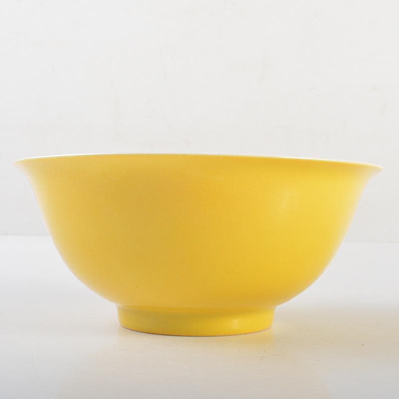 中国　乾隆年製　檸檬黄釉碗　C　7397E