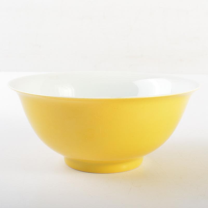 中国　乾隆年製　檸檬黄釉碗　C　7397E