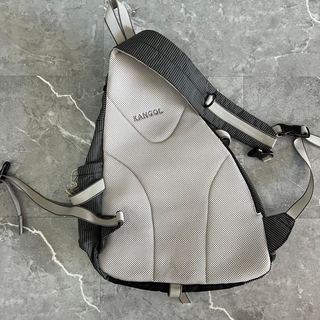 美品　kangol sling bag y2k スリングバッグ 格子柄 テック系