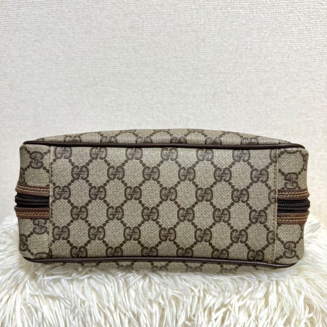 【美品】GUCCI　オールドグッチ　ハンドバッグ　PVC　GG柄　GGスプリーム
