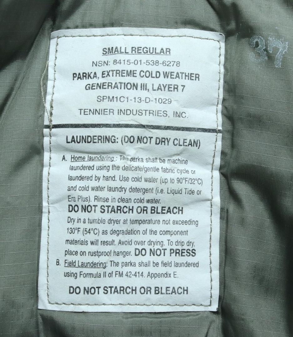 ECWCS GEN3 Level7プリマロフトパーカーS/R