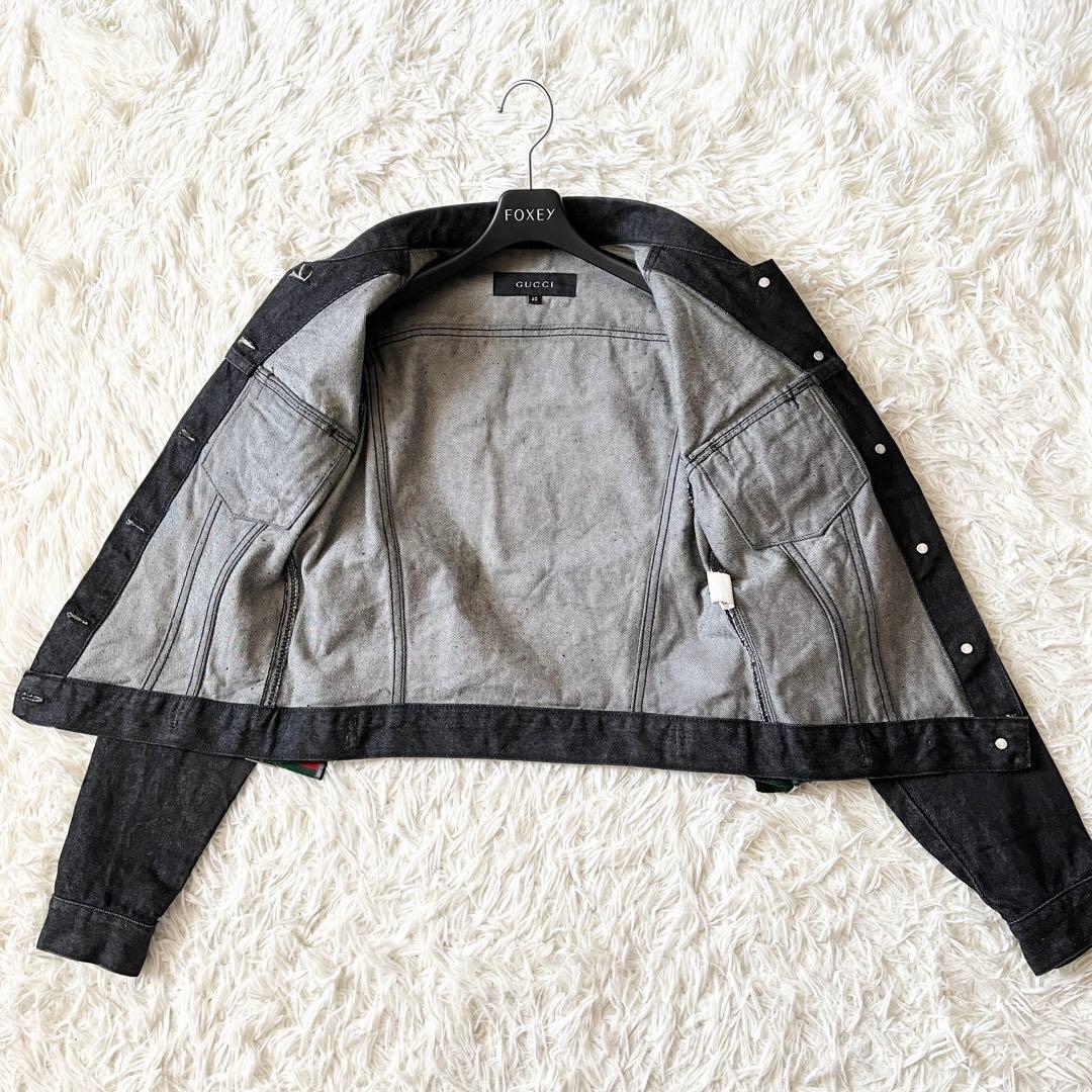 【美品✨】GUCCI　ブラックデニムジャケット　トムフォード期　シェリーライン