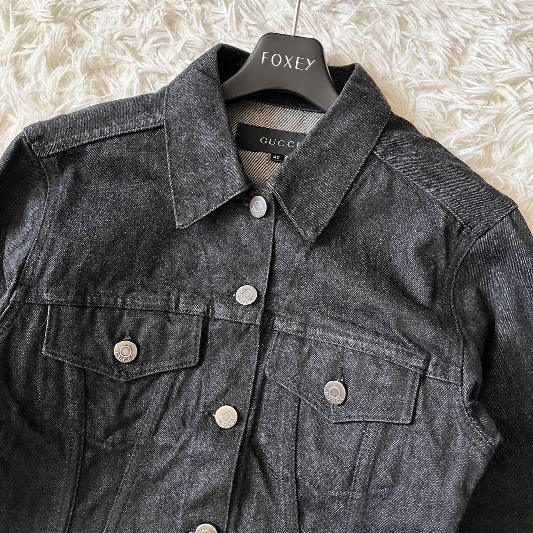 【美品✨】GUCCI　ブラックデニムジャケット　トムフォード期　シェリーライン