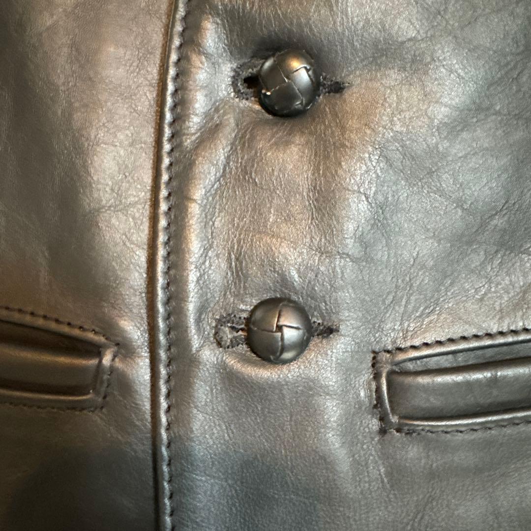 Schott ブラックレザー ベスト Sサイズ　アメリカ製