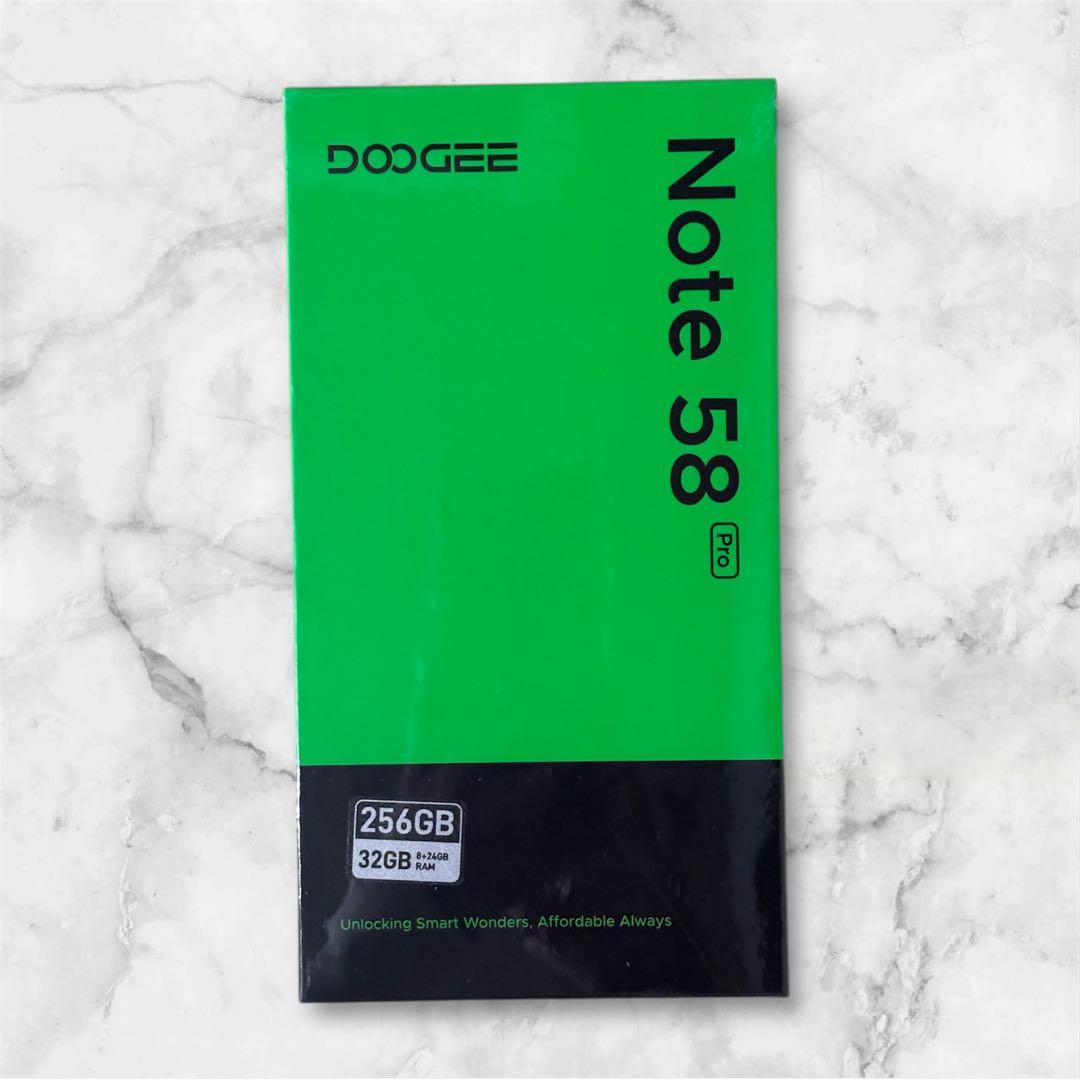 Android 16 SIMフリー スマホ DOOGEE Note58 Pro黒