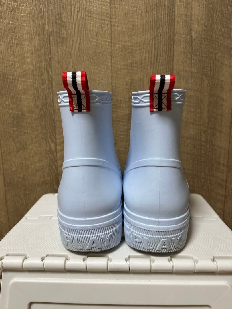 HUNTER ライトブルー ショートレインブーツ