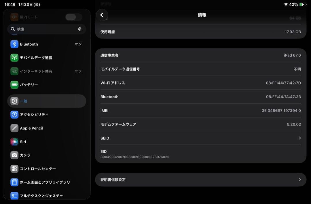 iPad mini 第6世代 Wi-Fi+Cellular 64GB