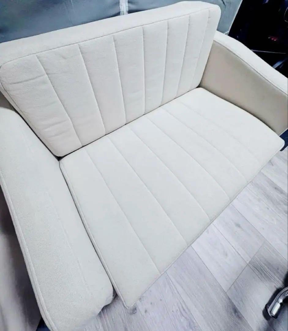 【美品】3WAYソファベッド 『Restio レスティオ』 アイボリー