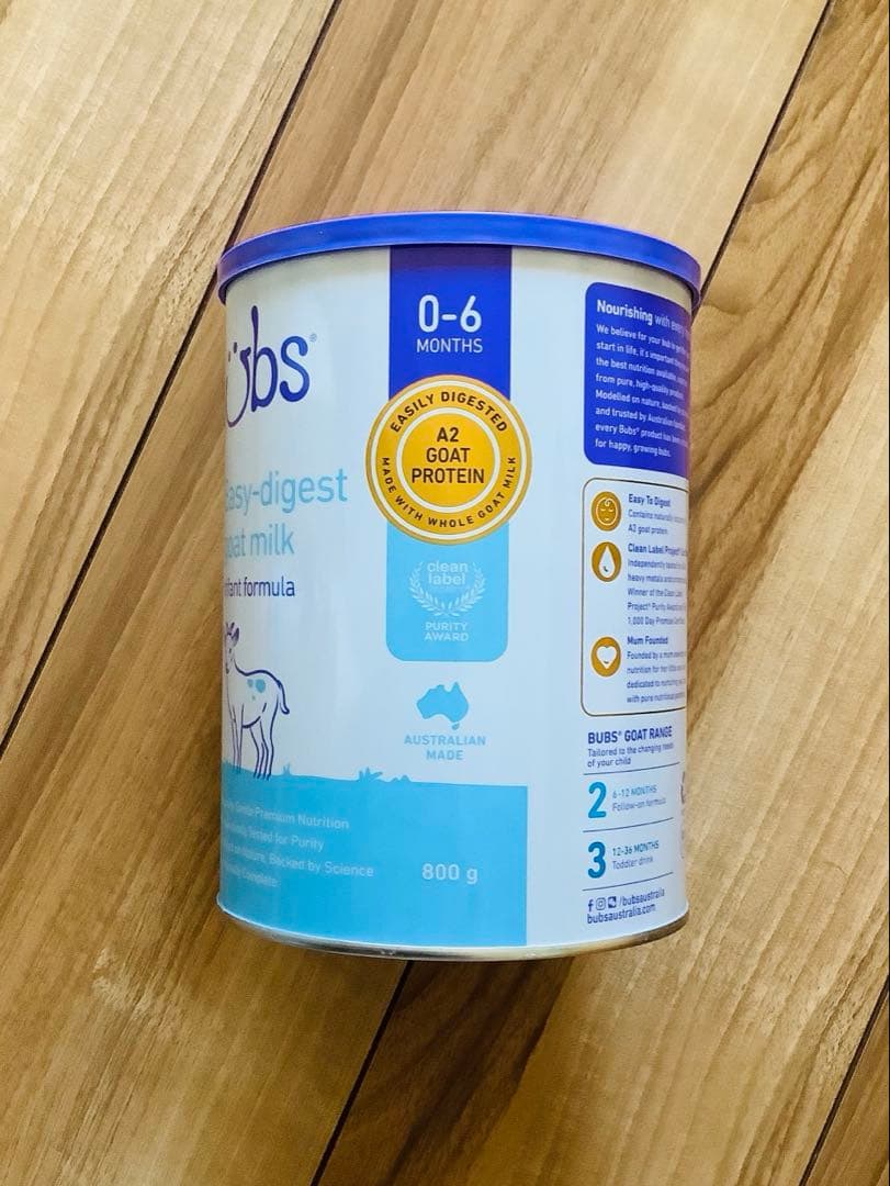 【宅急便】bubsバブズ・やぎ山羊A2粉ミルク ステップ1(生後0〜6ヶ)2缶